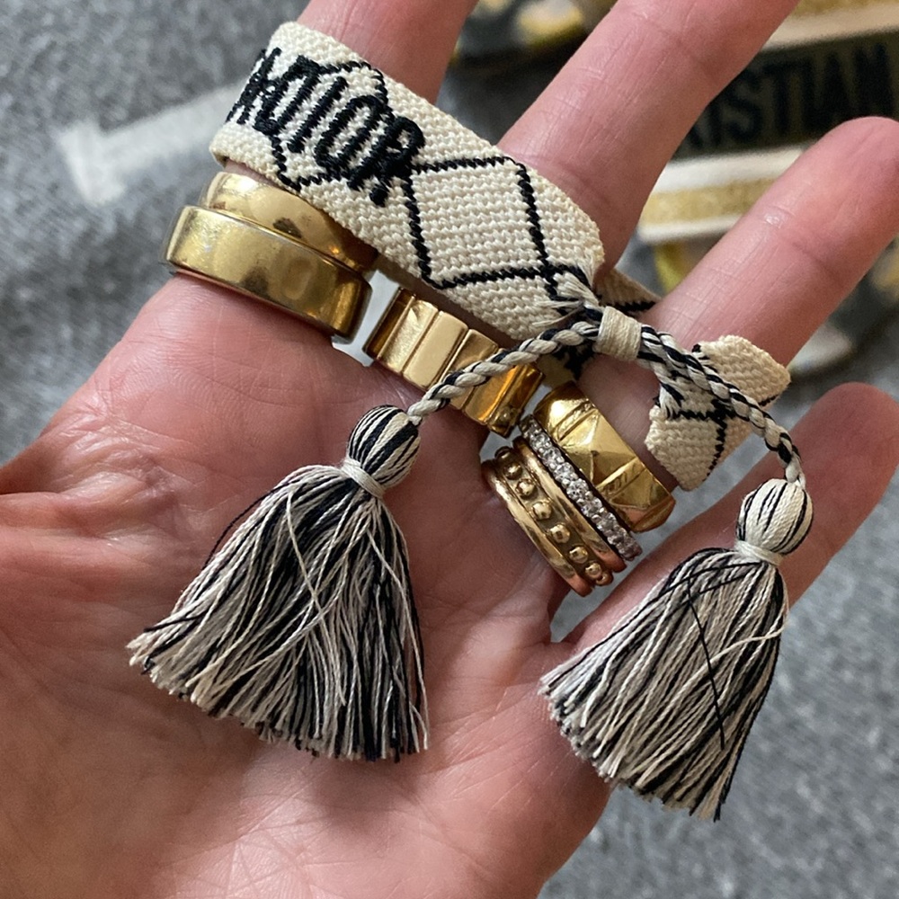 Authentic Christian Dior Woven Macrame Adjustable Bracelet - Picture 2 of 2